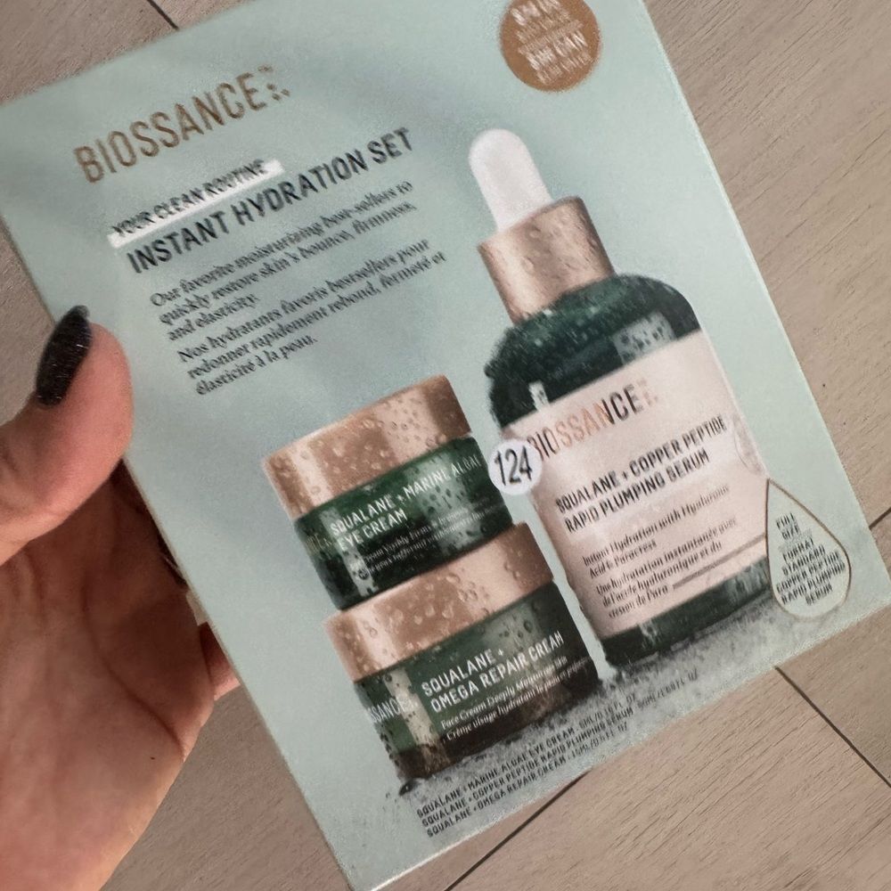 Biossance Instant Hydration 3 piece Set Limited Edition serum Eye cream, repair - Picture 5 of 6